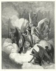 Illustrazione di Gustave Doré per Il Paradiso Perduto di Milton, Libro VI, verso 188